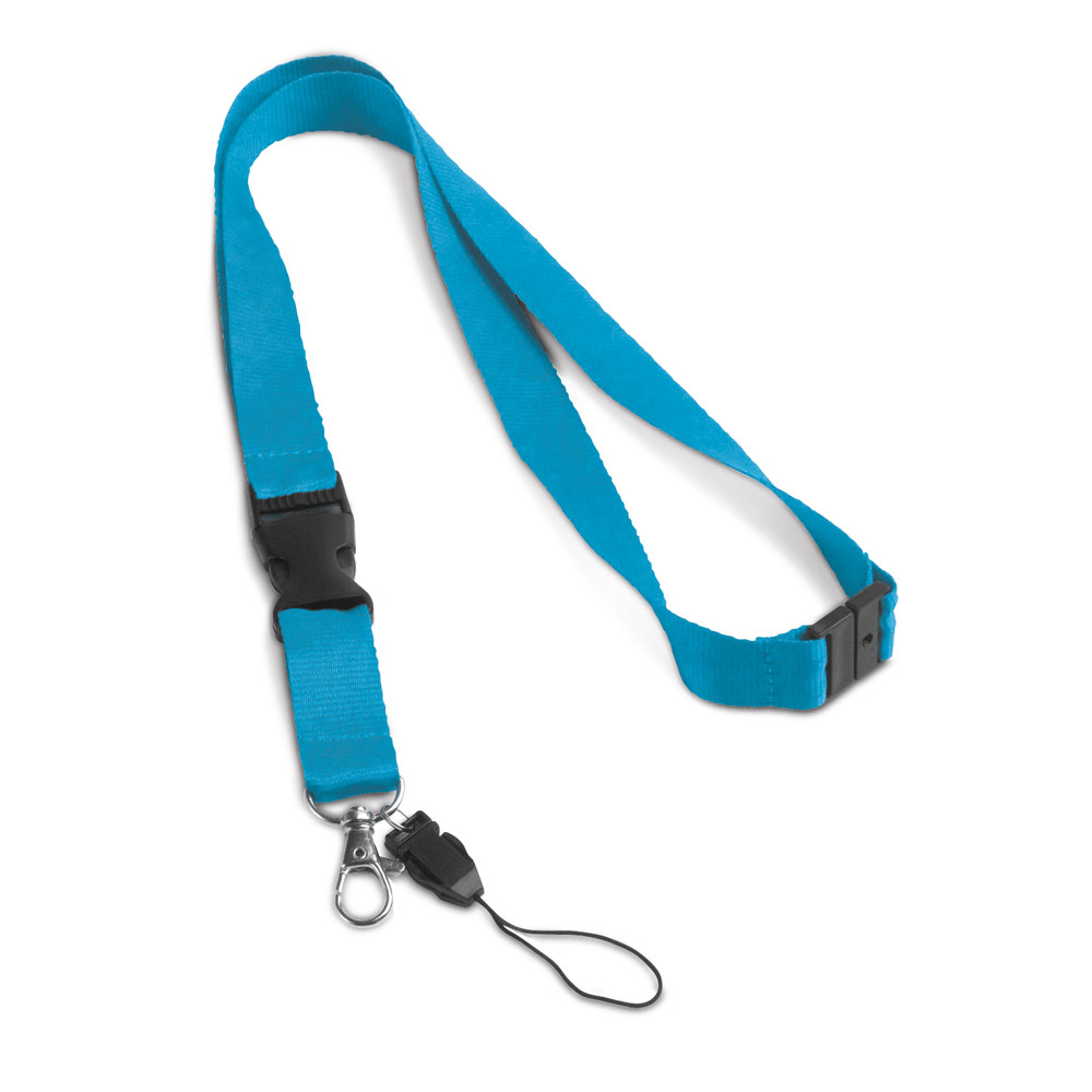 Lanyard promotionnel en polyester Bleu clair